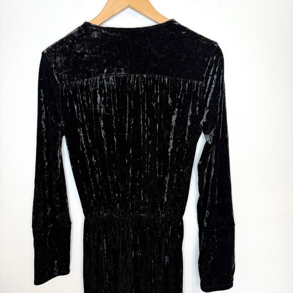 Free People We Are HAH Jump On It Velvet Jumpsuit In Black Size Large New - Picture 12 of 16